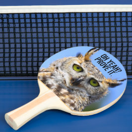 Raquete De Ping Pong Engraçado Surpreendido Belo Excelente Coruja