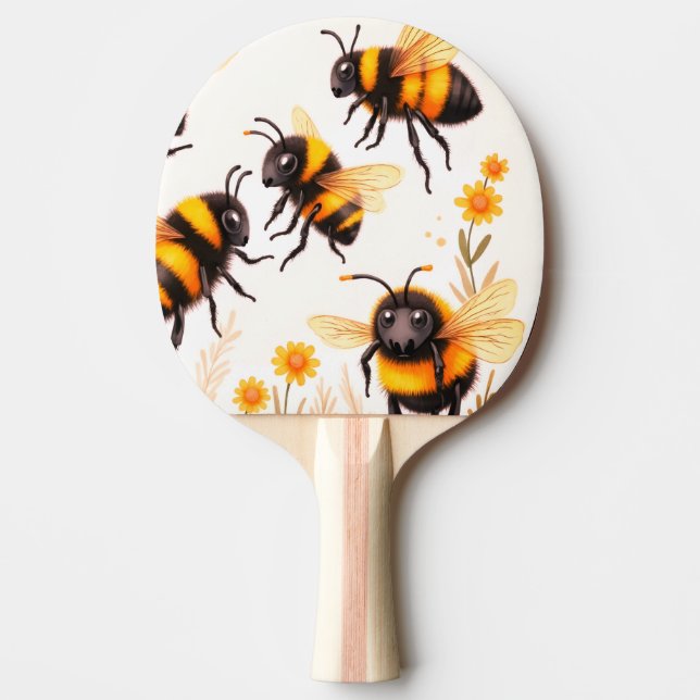 Raquete De Ping Pong Época de abelhas zumbindo (Frente)