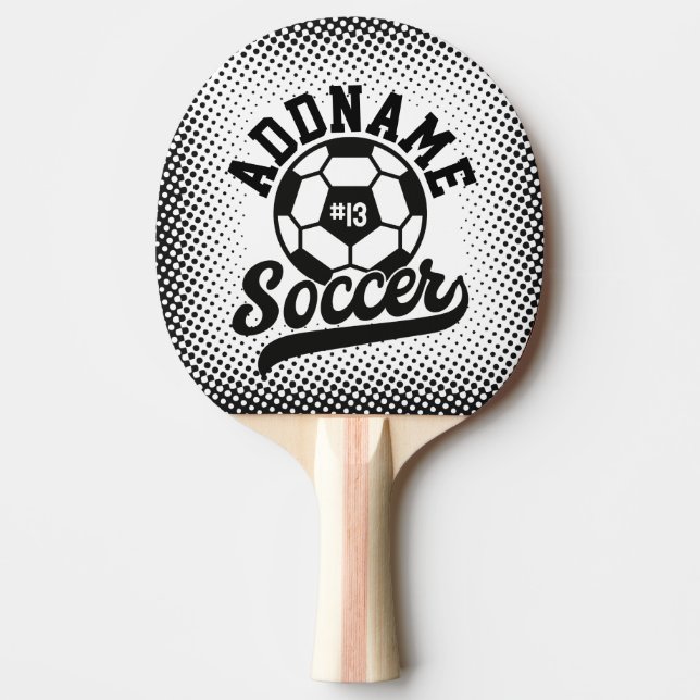Raquete De Ping Pong Equipe de futebol Personalizada do ADD NAME do jog (Frente)