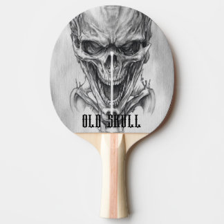Raquete De Ping Pong Esboço de Caveira Antiga