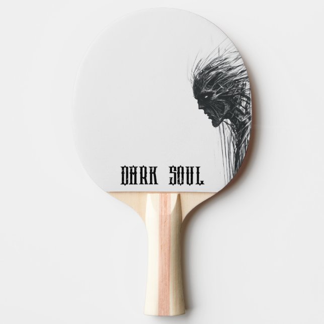 Raquete De Ping Pong Esboço de Ser Sombrio Alma Negra (Frente)