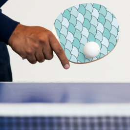 Raquete De Ping Pong Escalas de Dragão, Ventoinhas, Ondas, Seigaiha, Az