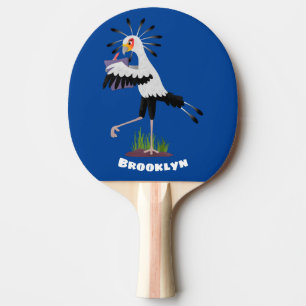 Raquete De Ping Pong Escrivado, secretário de pássaros escrevendo carto