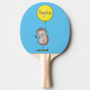 Raquete De Ping Pong Espelho de ouriço e desenho de balão