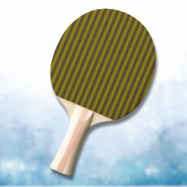 Raquete De Ping Pong Espelho liso em castanho de chocolate e verde-azei