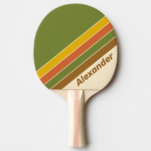 Raquete De Ping Pong Esporte Nascer do Sol Trevo Listrado com Nome