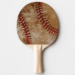 Raquete De Ping Pong Esportes Vermelhos e Brancos com Bola de Beisebol