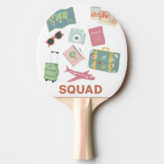 Raquete De Ping Pong Esquadrão viagem - Essencial para Férias Cortantes (Frente)