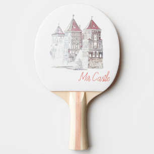Raquete De Ping Pong Esquema da Arquitetura do Castelo de Belarus Mir