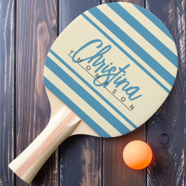 Raquete De Ping Pong Estandarte Polo Meados do Século Splash Aqua Nome