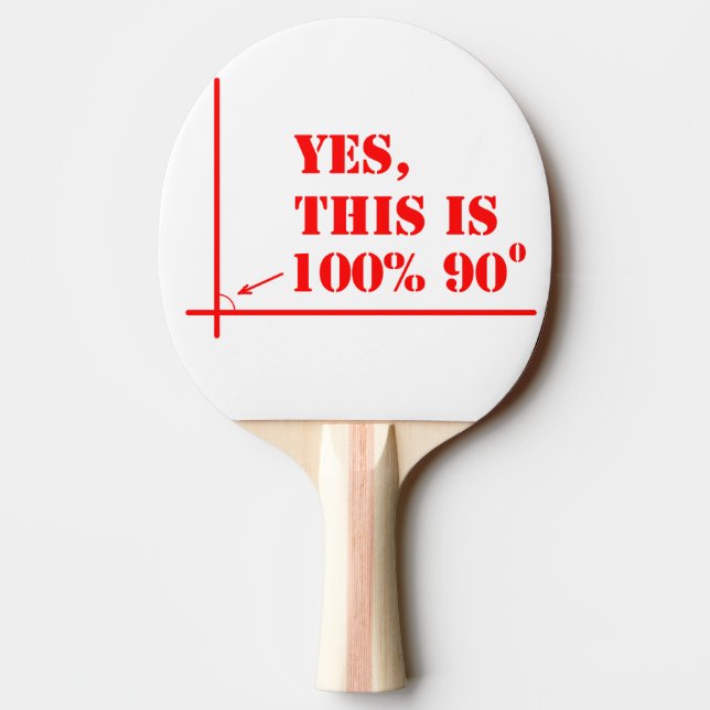 Raquete De Ping Pong Este ângulo é 100% 90 graus (Verso)