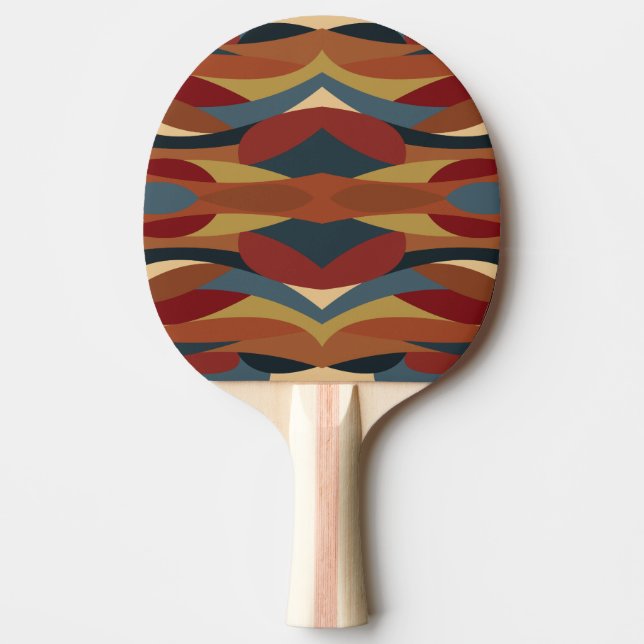 Raquete De Ping Pong Estilo de Vidro Geométrico Opaco Abstrato (Frente)