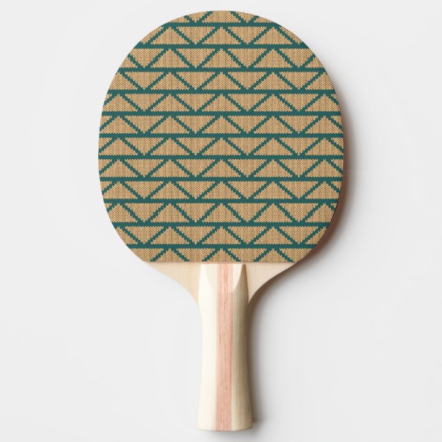 Raquete De Ping Pong Estilo étnico teste padrão feito malha (Frente)