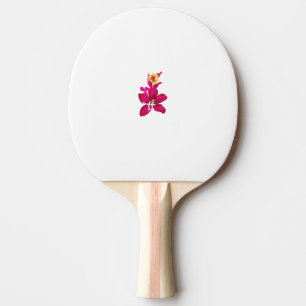 Raquete De Ping Pong Estilo Floral, ArtyClick Crimson, Dourado leve