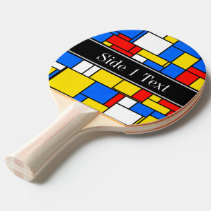 Raquete De Ping Pong Estilo Mondrial Vermelho Azul Amarelo Amarelo Mono