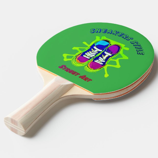 Raquete De Ping Pong Estilo Urbano: Arte de Rua (Frente inclinada)