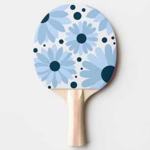 Raquete De Ping Pong Estilos azuis e pontos azuis escuros