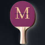 Raquete De Ping Pong Estilos e monogramas personalizados<br><div class="desc">coleção de pás de ping inicial de na moda e monograma personalizado com seu nome. Adicione um toque de elegância e exclusividade aos seus pertences com estes pás de pingue-pongue personalizados. Personalize-o agora; clique no botão personalizar para adicionar seu nome e seu nome inicial.</div>