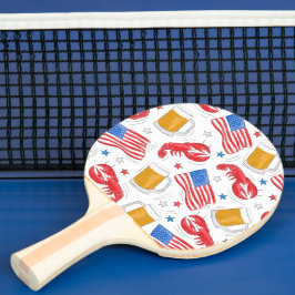 Raquete De Ping Pong Estrela de Bandeira de Lagosta