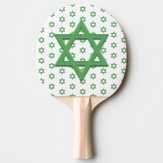 Raquete De Ping Pong Estrela Verde de David Seamless (Frente)