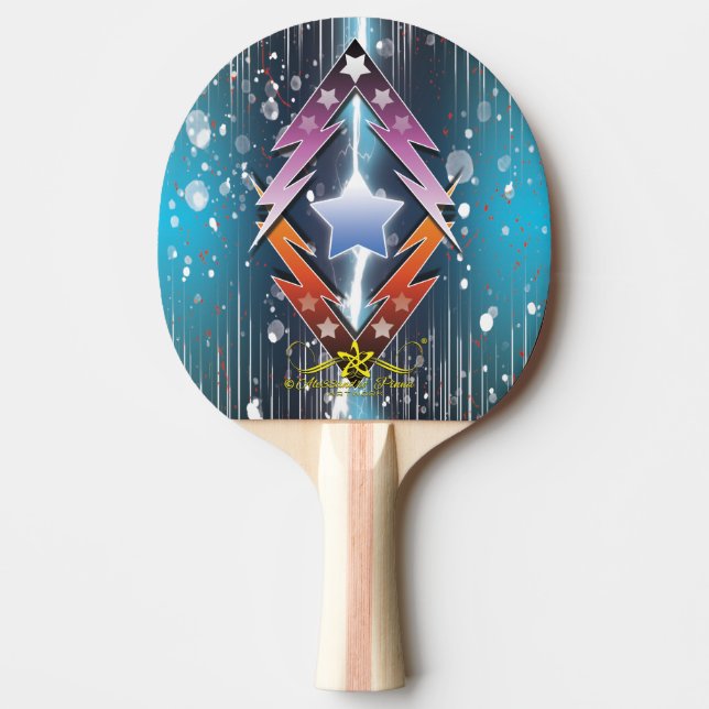 Raquete De Ping Pong Estrelas Branqueadoras (Frente)