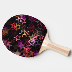 Raquete De Ping Pong Estrelas Coloridas Dançam Whimsicamente