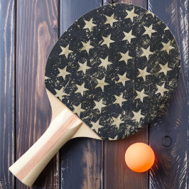 Raquete De Ping Pong Estrelas e Listras Vintage