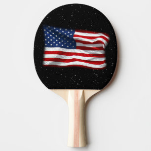 Raquete De Ping Pong Estrelas e Stripes Bandeira Americana Patriótica