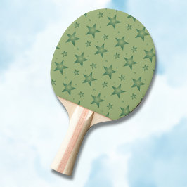 Raquete De Ping Pong Estrelas Elegante e Na moda em Verde Sage