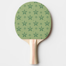 Raquete De Ping Pong Estrelas Elegante e Na moda em Verde Sage