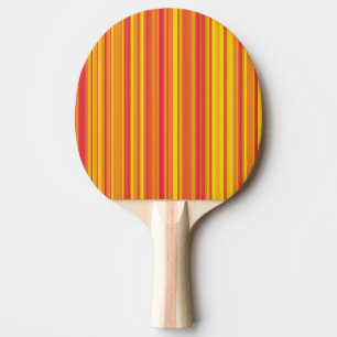 Raquete De Ping Pong Estrias Amarelas Vermelhas Laranja