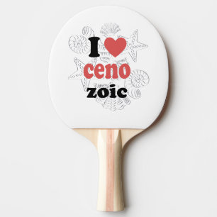 Raquete De Ping Pong Eu adoro cenozoico, citação engraçada para cientis