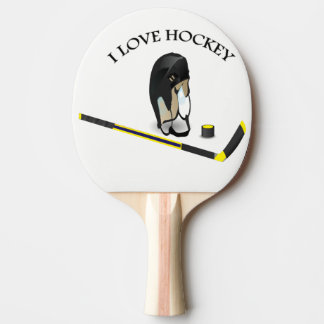 Raquete De Ping Pong Eu adoro design personalizado de hóquei com palito