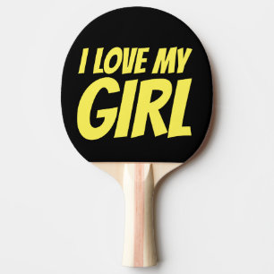 RAQUETE DE PING PONG EU AMO A MINHA MENINA (NAMORADA WIFE) PADDLE