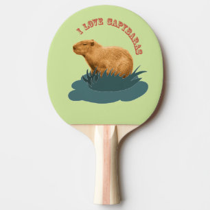 Raquete De Ping Pong Eu Amo Capivaras