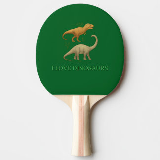 Raquete de Ping Pong - Eu Amo Dinossauros