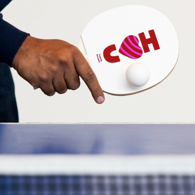 Raquete De Ping Pong Eu Te Amo Ping Pong Paddle (Insitu)