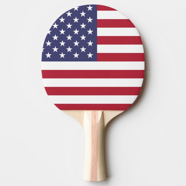 Raquete De Ping Pong EUA EUA Flag (Frente)