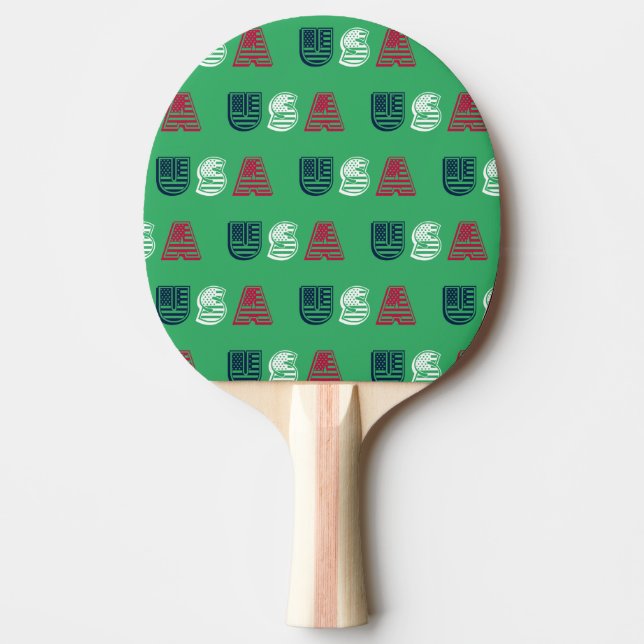 Raquete De Ping Pong EUA Stars + Stripes (Frente)