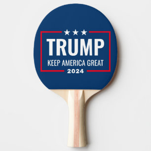 Raquete De Ping Pong Excelente Trump 2024 Keep America - azul vermelho