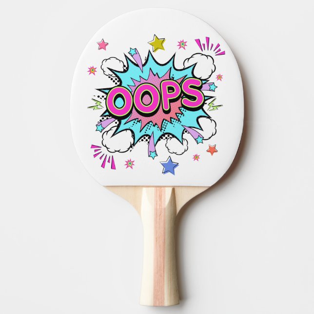 Raquete De Ping Pong Explosão de Pop de Oops (Frente)