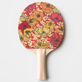 Raquete De Ping Pong Explosão Floral: Tendência Da Vintagem Sem Pernas.