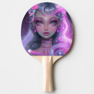 Raquete De Ping Pong Fada Pink de Pastel Suave