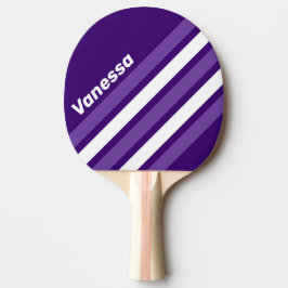 Raquete De Ping Pong Faixa Angulada com Nome da Videira de Uva Retrô