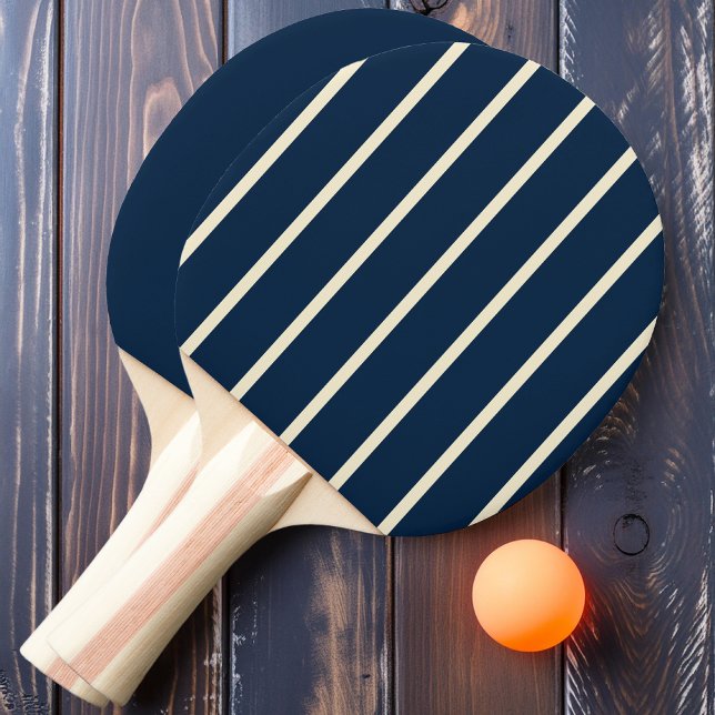 Raquete De Ping Pong Faixa Azul Marinho e Sólido (Criador carregado)