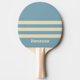 Raquete De Ping Pong Faixa Cruzada Retro Oceano Três com Nome