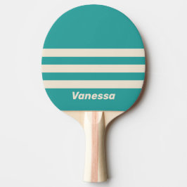Raquete De Ping Pong Faixa Cruzada Retro Sea Breeze Três com Nome