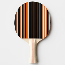 Raquete De Ping Pong Faixa de Código de Barras Preto, Branco e Laranja 