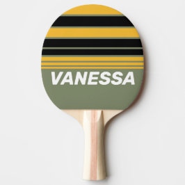 Raquete De Ping Pong Faixa de horizonte Olive Nightlight com nome