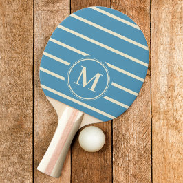 Raquete De Ping Pong Faixa de Monograma com Cor de Splash Aqua